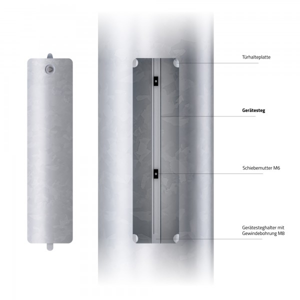 20m Flutlichtmast mit Zopf Ø 133 mm (konisch-rund, LPH 20 m)